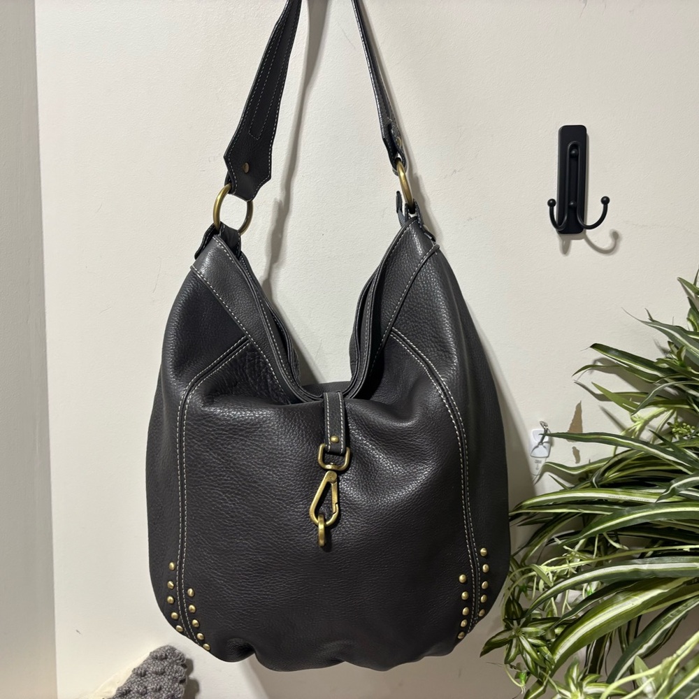 ❤️Y2K Avorio Studded Italian Leather Hobo Bag - Picture 5 of 8